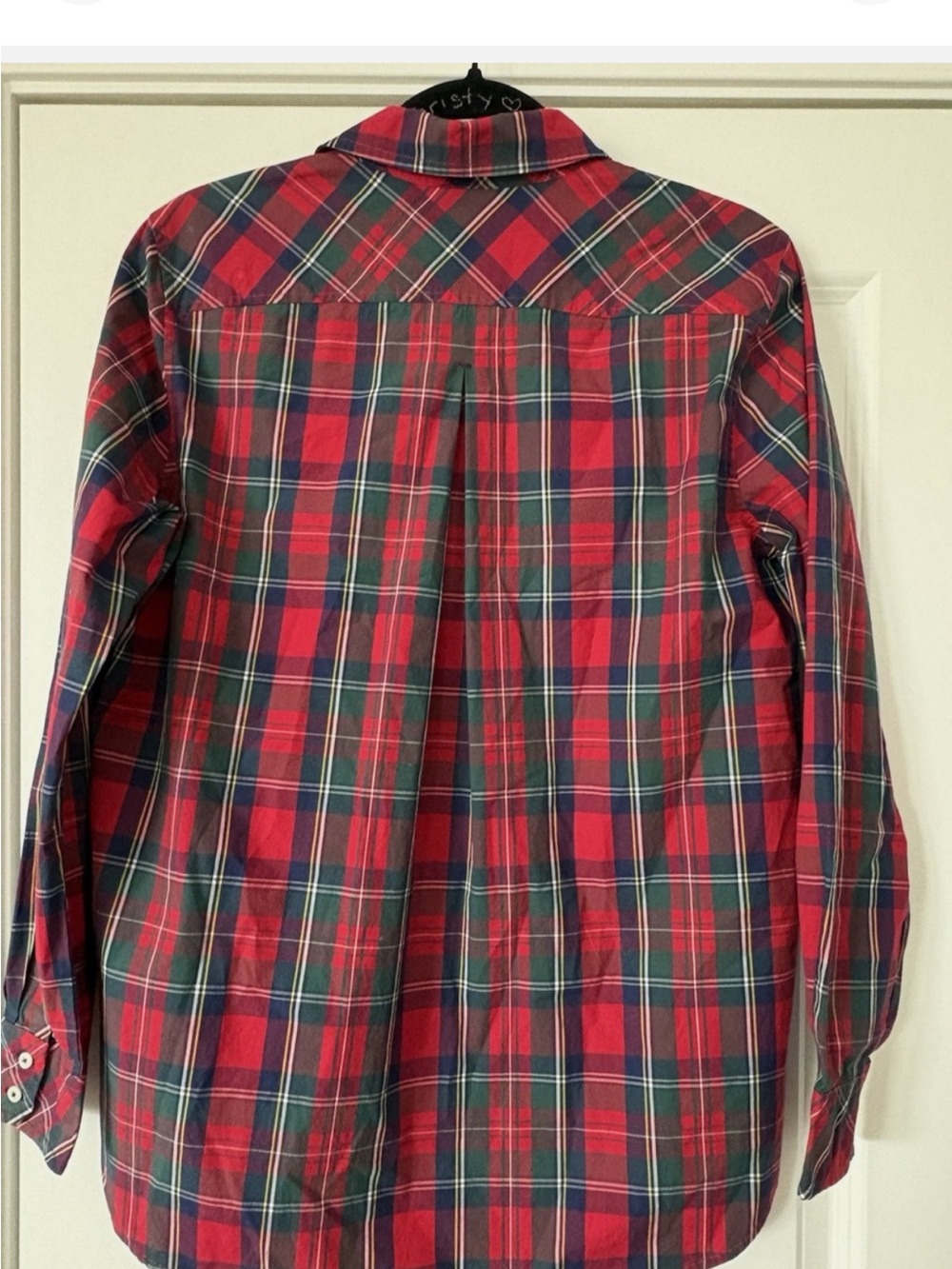 Vineyard Vines Red and Green Plaid Button-Up Blouse Size 18 - Picture 2 of 8
